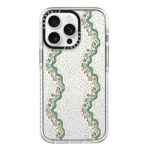 For iPhone 12 Pro Max Simple Illustration Pattern Full Coverage Phone Case(Flowers)