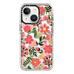 For iPhone 13 Simple Illustration Pattern Full Coverage Phone Case(Fresh Flower B)