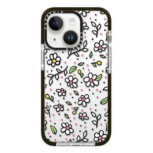 For iPhone 13 mini Simple Illustration Pattern Full Coverage Phone Case(Fresh Flower C)