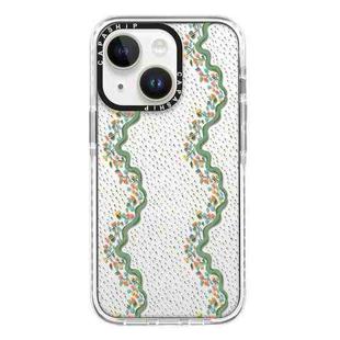 For iPhone 13 mini Simple Illustration Pattern Full Coverage Phone Case(Flowers)