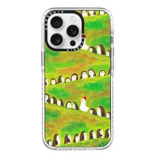 For iPhone 13 Pro Simple Illustration Pattern Full Coverage Phone Case(Penguin)