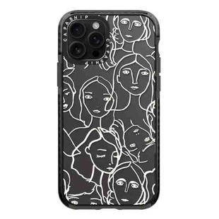 For iPhone 13 Pro Max Simple Illustration Pattern Full Coverage Phone Case(Simple Girl A)