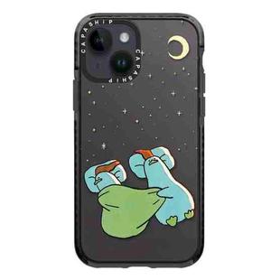 For iPhone 14 Simple Illustration Pattern Full Coverage Phone Case(Sleeping Duck)