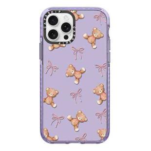 For iPhone 15 Pro Simple Illustration Pattern Full Coverage Phone Case(Bear Bow)