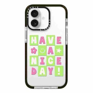 For iPhone 16 Simple Illustration Pattern Full Coverage Phone Case(Good Day A)