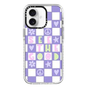 For iPhone 16 Plus Simple Illustration Pattern Full Coverage Phone Case(Good Day B)