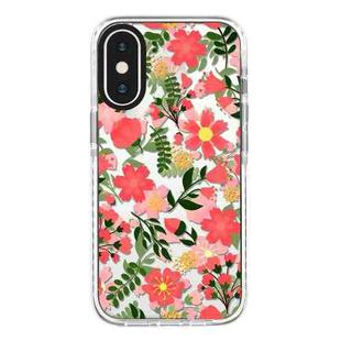 For iPhone X / XS Simple Illustration Pattern Full Coverage Phone Case(Fresh Flower B)