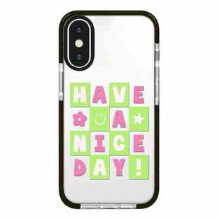 For iPhone X / XS Simple Illustration Pattern Full Coverage Phone Case(Good Day A)