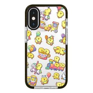 For iPhone X / XS Simple Illustration Pattern Full Coverage Phone Case(Duck Holiday B)