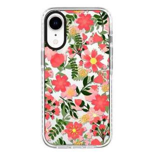 For iPhone XR Simple Illustration Pattern Full Coverage Phone Case(Fresh Flower B)