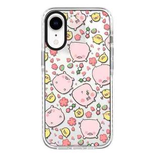 For iPhone XR Simple Illustration Pattern Full Coverage Phone Case(Candied Haws Pig)