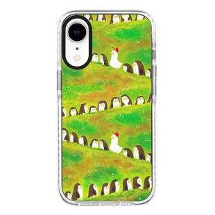 For iPhone XR Simple Illustration Pattern Full Coverage Phone Case(Penguin)