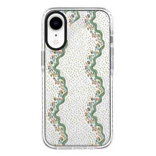 For iPhone XR Simple Illustration Pattern Full Coverage Phone Case(Flowers)