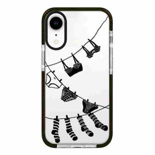 For iPhone XR Simple Illustration Pattern Full Coverage Phone Case(Clothesline)