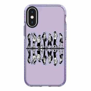 For iPhone XS Max Simple Illustration Pattern Full Coverage Phone Case(Simple Girl B)