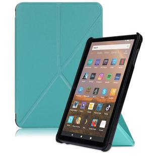 For Amazon Fire HD 8 (2020) Transformers Style Horizontal Flip Leather Case with Holder & Sleep / Wake-up Function(Green)