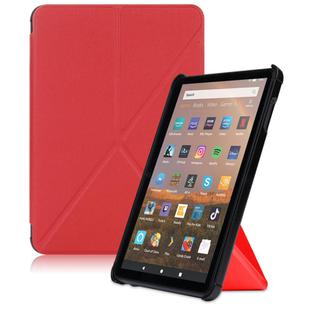 For Amazon Fire HD 8 (2020) Transformers Style Horizontal Flip Leather Case with Holder & Sleep / Wake-up Function(Red)