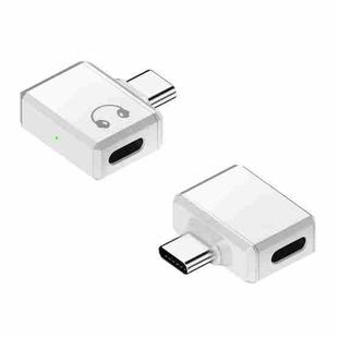 Type-C / USB-C to 8 Pin Earphone Side Bend Adapter(White)