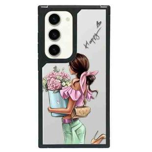 For Samsung Galaxy S22 5G Creative Art Pattern Full Coverage Phone Case(Fashion Girl B)