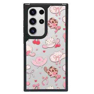 For Samsung Galaxy S22 Ultra 5G Creative Art Pattern Full Coverage Phone Case(Sweet Pink D)