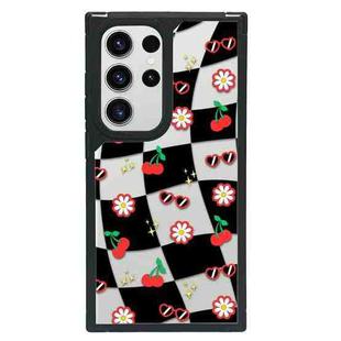 For Samsung Galaxy S22 Ultra 5G Creative Art Pattern Full Coverage Phone Case(Sweet Cool Plaid A)