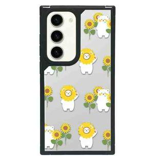 For Samsung Galaxy S23 5G Creative Art Pattern Full Coverage Phone Case(Sunflower Bear)