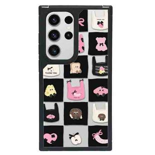 For Samsung Galaxy S23 Ultra 5G Creative Art Pattern Full Coverage Phone Case(Sweet Cool Plaid B)