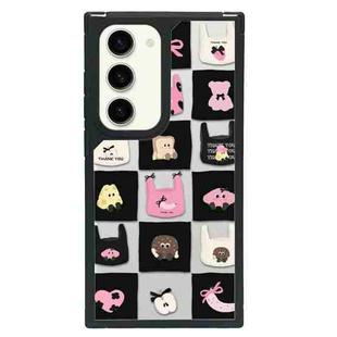 For Samsung Galaxy S23+ 5G Creative Art Pattern Full Coverage Phone Case(Sweet Cool Plaid B)