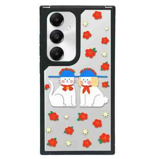 For Samsung Galaxy S24+ 5G Creative Art Pattern Full Coverage Phone Case(Little Flower Dog)