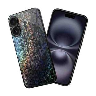 For iPhone 16 Plus Colorful Ultra-thin Shockproof Phone Case(Black)