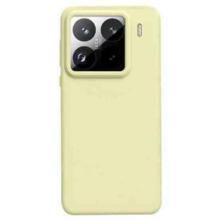 For Xiaomi 15 Pro Liquid Silicone Skin-friendly Shockproof Phone Case(Cream Yellow)