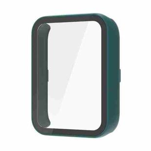 For Xiaomi Smart Band 9 Pro Tempered Film Integrated PC Watch Protective Case(Dark Green)