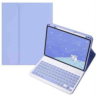 For Infinix Xpad 11 inch Candy Color Square Keys Bluetooth Keyboard Leather Case(Light Purple)