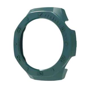 For Huawei Watch GT 5 Pro 46mm Half Coverage Hollow PC Watch Protective Case with Scale(Dark Green)