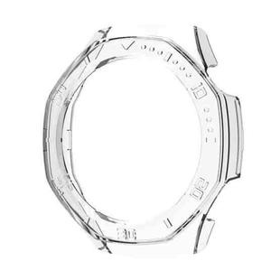 For Huawei Watch GT 5 Pro 46mm Half Coverage Hollow PC Watch Protective Case with Scale(Transparent)