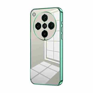 For OPPO Find X8 Pro Transparent Plating Fine Hole Phone Case(Green)