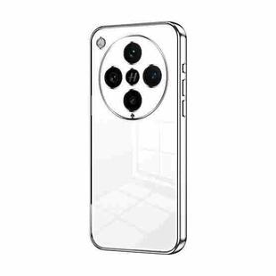 For OPPO Find X8 Pro Transparent Plating Fine Hole Phone Case(Silver)