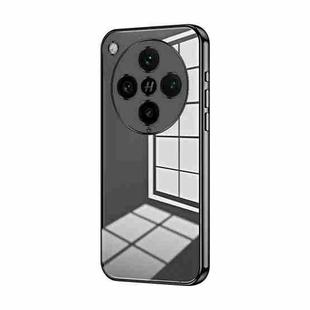 For OPPO Find X8 Pro Transparent Plating Fine Hole Phone Case(Black)