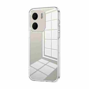 For OPPO A5x 5G Global Transparent Plating Fine Hole Phone Case(Transparent)