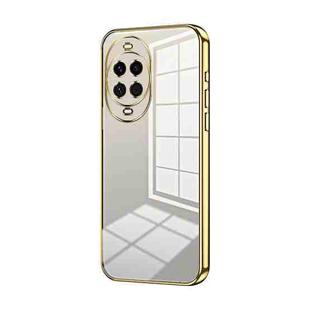For Huawei nova 14 Transparent Plating Fine Hole Phone Case(Gold)