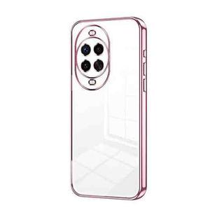 For Huawei nova 14 Pro Transparent Plating Fine Hole Phone Case(Pink)