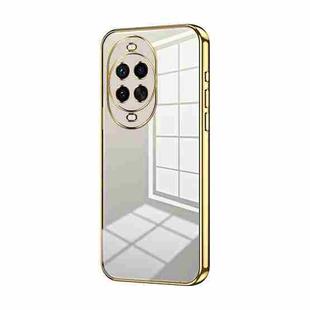 For Huawei nova 14 Pro Transparent Plating Fine Hole Phone Case(Gold)