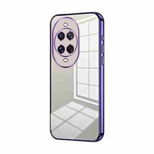 For Huawei nova 14 Ultra Transparent Plating Fine Hole Phone Case(Purple)