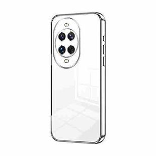 For Huawei nova 14 Ultra Transparent Plating Fine Hole Phone Case(Silver)