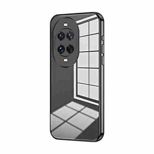 For Huawei nova 14 Ultra Transparent Plating Fine Hole Phone Case(Black)