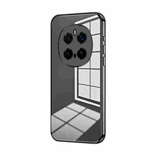 For Honor Magic7 Pro Transparent Plating Fine Hole Phone Case(Black)