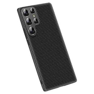 For Samsung Galaxy S25 Ultra 5G Carbon Fiber Texture Printing Phone Case(Black)