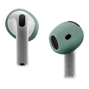 For AirPods 4 Ear Cap Soft Silicone Protective Case(Dark Green)