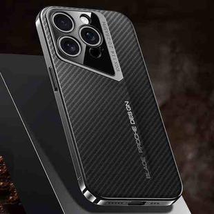 For iPhone 13 Pro Carbon Fiber Texture PC Phone Case(Black)