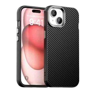 For iPhone 15 Carbon Fiber Series IMD Phone Case(Black)